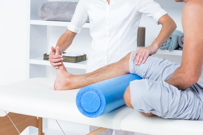 Patient doing a guided exercise